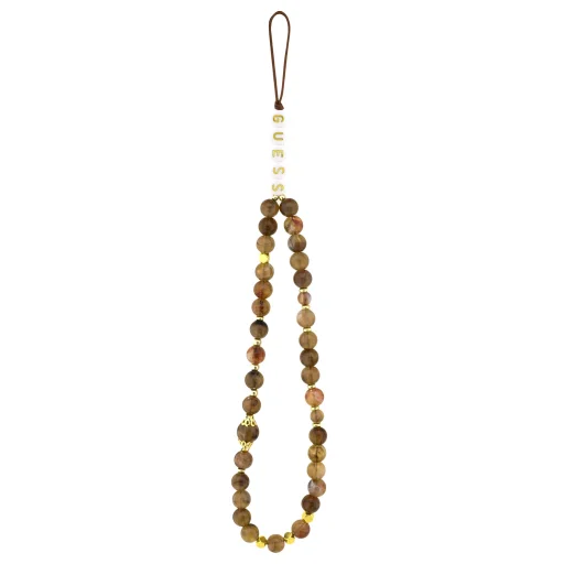 Guess PU 4G Fém Logós Pántos iPhone 15 Pro tok Barna - 6