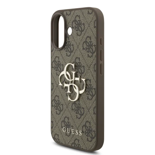 Guess PU 4G Metal Logo Pántos tok iPhone 17-hez Barna - 4