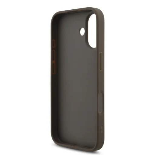 Guess PU 4G Metal Logo Pántos tok iPhone 17-hez Barna - 5