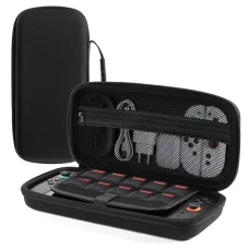 Dux Ducis Nintendo Switch 2 tok fogantyúval és játékkártya rekeszekkel - Fekete