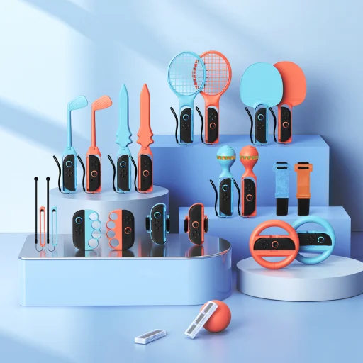 Dux Ducis 25-az-1-ben Nintendo Switch 2 Sport Gaming Kiegészítő Készlet Táskával - Többszínű - 3