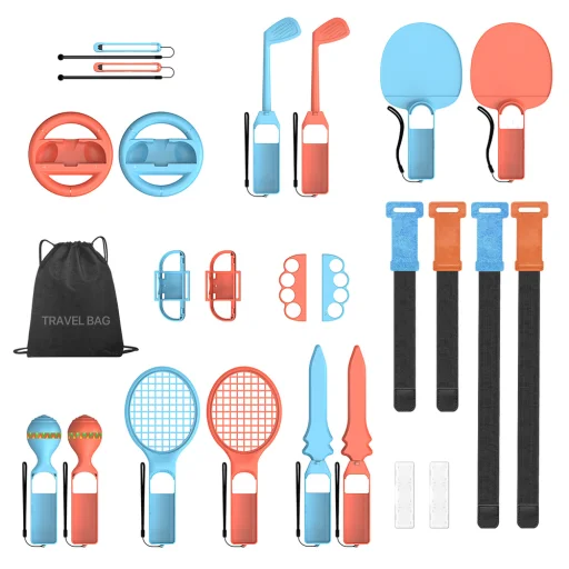 Dux Ducis 25-az-1-ben Nintendo Switch 2 Sport Gaming Kiegészítő Készlet Táskával - Többszínű - 1