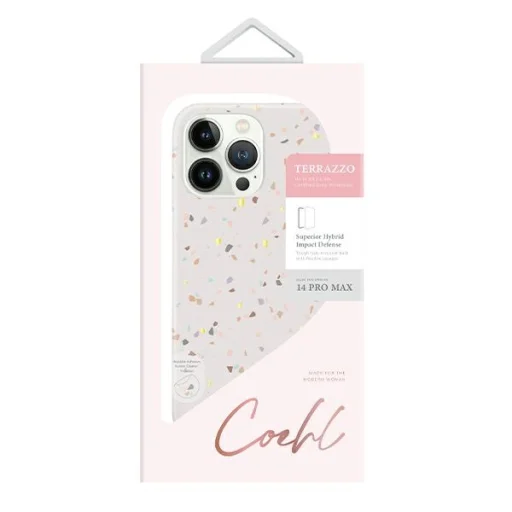 Uniq Coehl Terrazzo tok iPhone 14 Pro Max - homok - 5