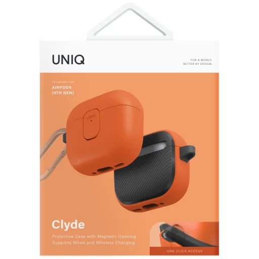 Uniq Clyde Lock tok AirPods 4-hez - Narancssárga - 5