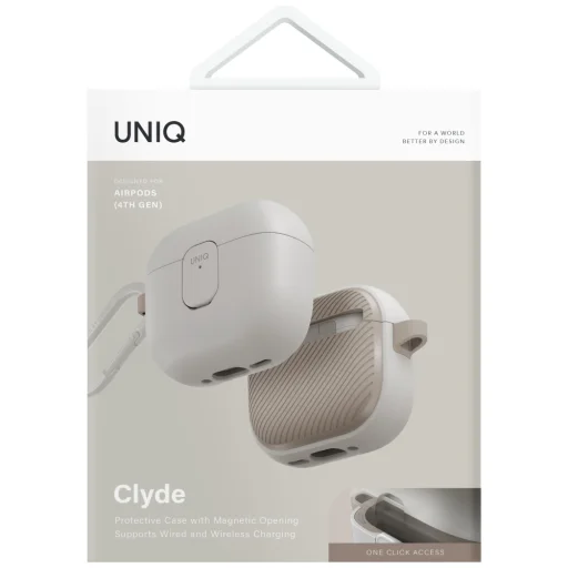 Uniq Clyde Lock tok AirPods 4-hez - Bézs - 5