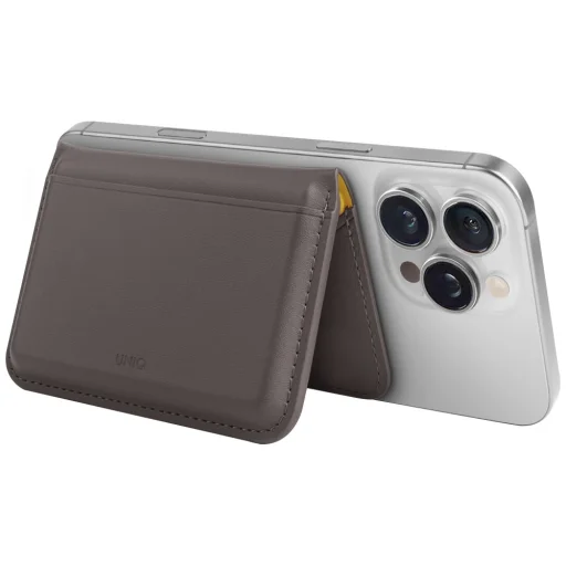 Uniq Lyden DS RFID Mágneses Pénztárca telefontartóval - Szürke - 3