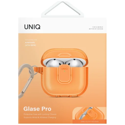 Uniq Glase Pro tok AirPods 4-hez - Narancs - 2