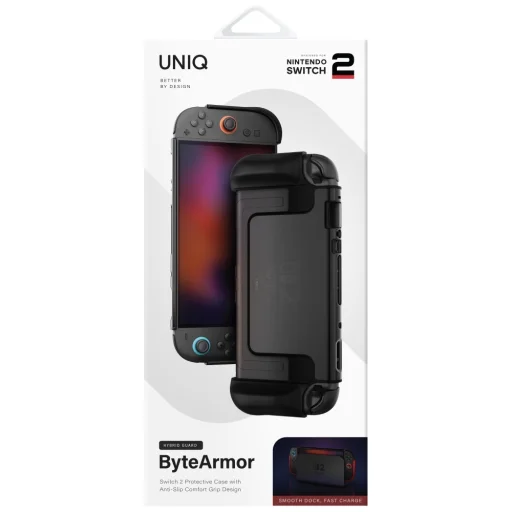 Uniq Hybrid Bytearmor tok Nintendo Switch 2 - fekete - 4