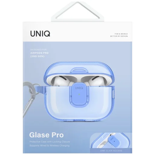 Uniq Glase Pro tok AirPods Pro 2 - Kék - 2