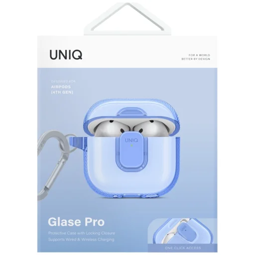 Uniq Glase Pro Tok AirPods 4-hez - Kék - 2