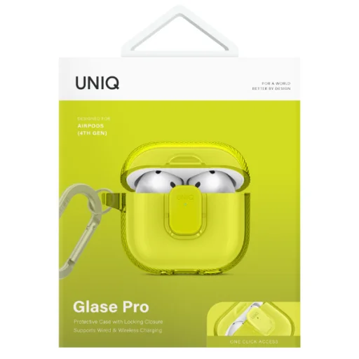 Uniq Glase Pro tok AirPods 4-hez - Sárga - 7
