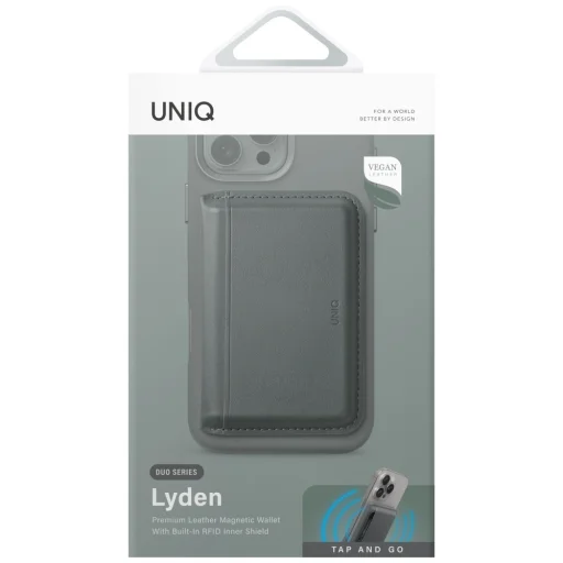 Uniq Lyden DS RFID Mágneses Pénztárca Telefontartóval - Zöld tok - 4