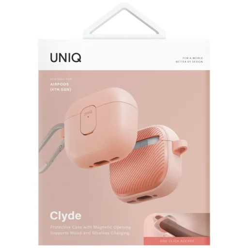 Uniq Clyde Lock tok AirPods 4-hez - Rózsaszín - 5