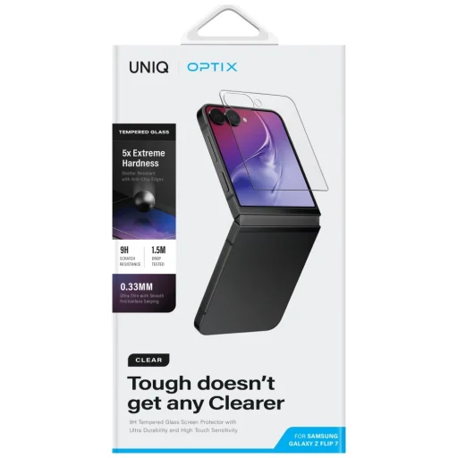 Uniq Optix Clear edzett üvegfólia Samsung Galaxy Z Flip 7 üvegfólia - 3