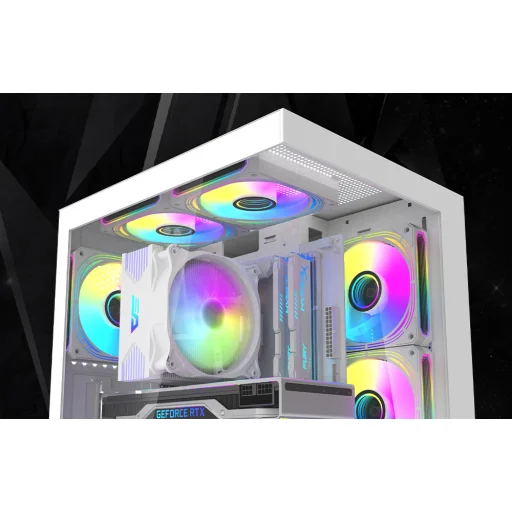 Darkflash C275P számítógép ház ventilátorok nélkül (Fehér) - 13