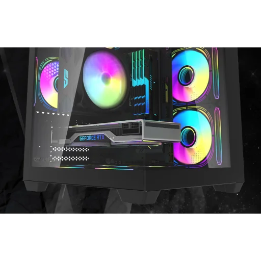 Darkflash C275P számítógépház ventilátorok nélkül (Fekete) - 15