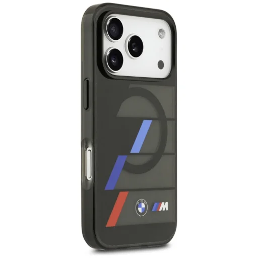  iPhone 17 Pro Max BMW M IML Fém Gombok Trikolor Csíkok MagSafe Fekete tok - 4