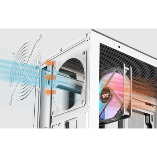 Darkflash DS900 Mesh Computer Case without Fans (White) - 12