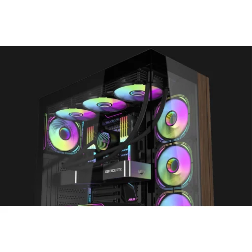 Darkflash DS900W számítógépház ventilátorok nélkül (fehér) - 11