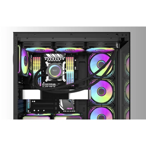 Darkflash DS900W számítógépház ventilátorok nélkül (fehér) - 14