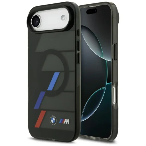  iPhone 17 Fekete BMW M IML Fém Gombok Trikolor Csíkok MagSafe tok - 1