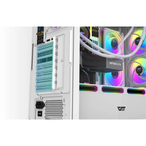 Darkflash DS900WS ATX számítógépház ventilátorok nélkül (Fehér) - 10