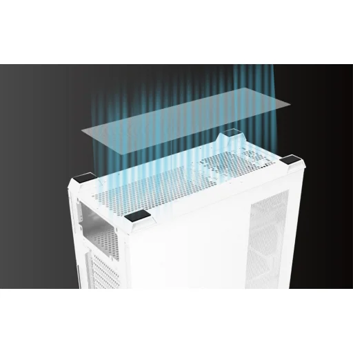 Darkflash DS900WS ATX számítógépház ventilátorok nélkül (Fehér) - 12