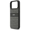  iPhone 17 Pro Max fekete DKNY Repeat Texture Pattern tok - 6