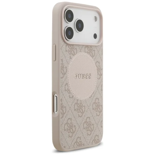  iPhone 17 Pro Max Guess 4G Kör Klasszikus Logó MagSafe rózsaszín tok - 4