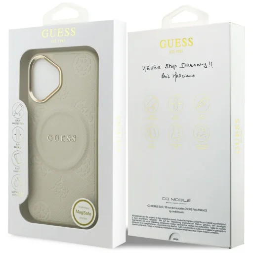  iPhone 17 Guess Peony Hot Stamp MagSafe tok bézs - 8