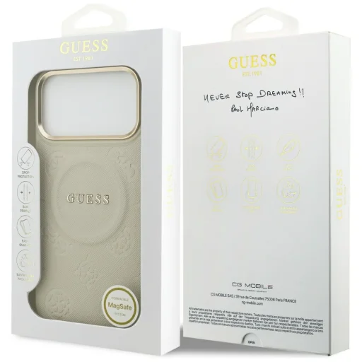  iPhone 17 Pro Max Guess Peony Hot Stamp MagSafe tok bézs - 8