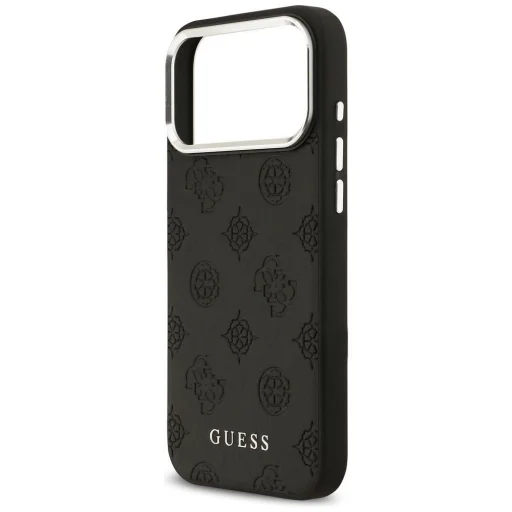  iPhone 17 Pro Max Guess Peony Hot Stamp Script MagSafe tok Fekete - 6