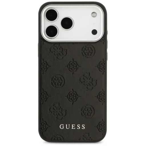  iPhone 17 Pro Max Guess Peony Hot Stamp Script MagSafe tok Fekete - 3