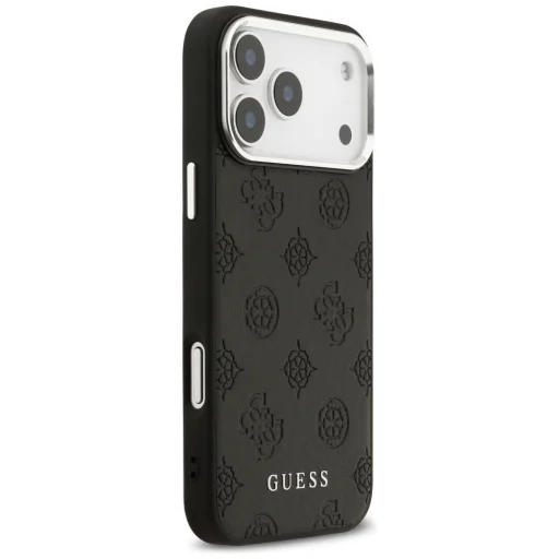  iPhone 17 Pro Max Guess Peony Hot Stamp Script MagSafe tok Fekete - 4