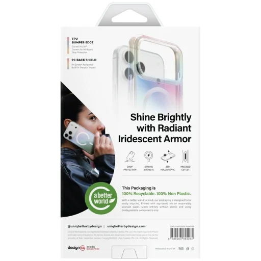  iPhone 17 Pro Max Uniq Iridescia tok Magclick töltéshez - Többszínű - 7