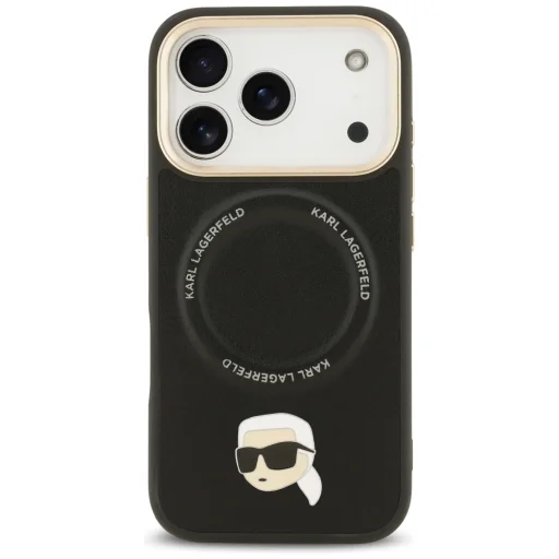  iPhone 17 Pro fekete Karl Lagerfeld Big Strap Karl Metal Logo MagSafe tok - 3