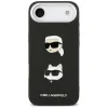  iPhone 17 Fekete Karl Lagerfeld FW Grained Karl & Choupette Fej Párnák és Logó tok - 3