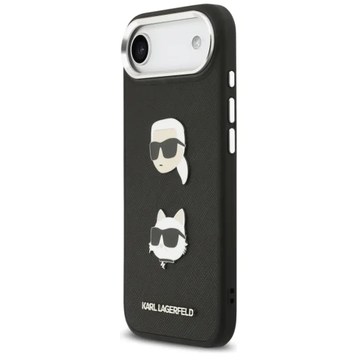  iPhone 17 Fekete Karl Lagerfeld FW Grained Karl & Choupette Fej Párnák és Logó tok - 2