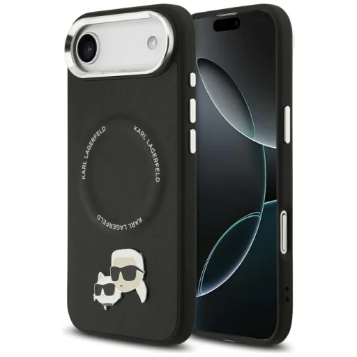  iPhone 17 fekete Karl Lagerfeld Karl & Choupette Pins MagSafe tok - 1