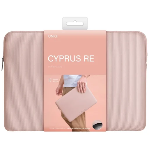 Uniq Cyprus Ridge Edition Laptop Táska 14" laptopokhoz, vízálló neoprén, rózsaszín - 6