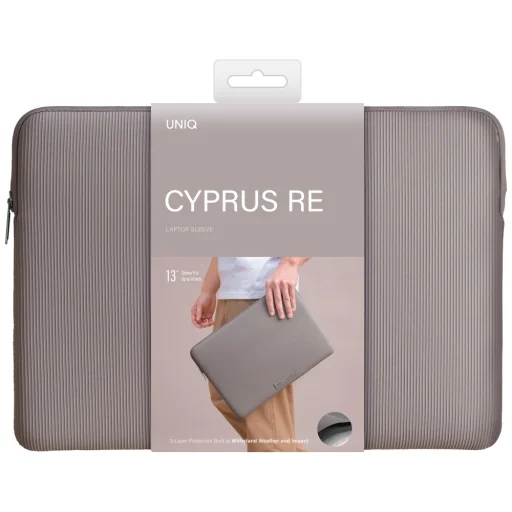 Uniq Cyprus Ridge Edition Laptop Sleeve 14" laptop táska, vízálló neoprén - szürke - 7