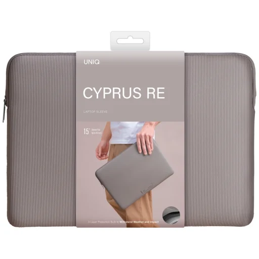 Uniq Cyprus Ridge Edition Laptop Sleeve 16" laptop táska vízálló neoprén - szürke - 7