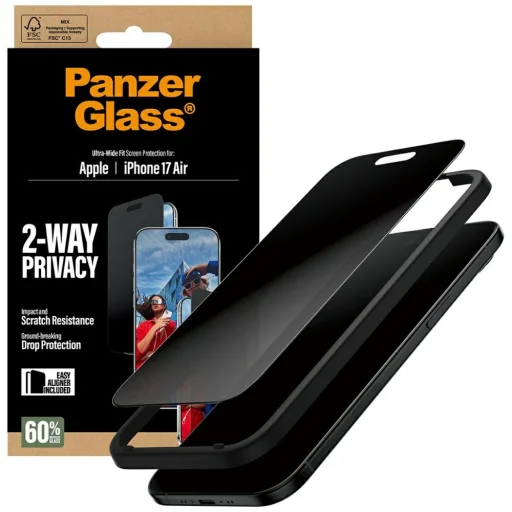 PanzerGlass Ultra-Wide Fit EasyAligner Privacy üvegfólia iPhone Air-hez üvegfólia - 5