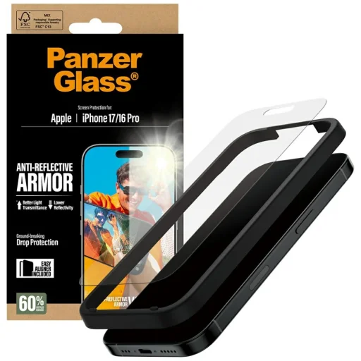  iPhone 17 / 16 Pro PanzerGlass Armor Anti-reflective EasyAligner edzett üveg üvegfólia - 4