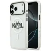  iPhone 17 Átlátszó Karl Lagerfeld IML Choupette Sketch Logo MagSafe tok