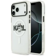  iPhone 17 Átlátszó Karl Lagerfeld IML Choupette Sketch Logo MagSafe tok