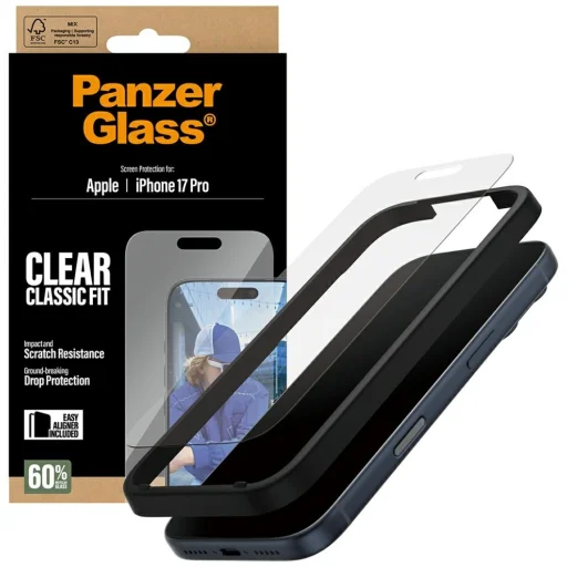  iPhone 17 Pro PanzerGlass Classic Fit EasyAligner Edzett Üveg Üvegfólia - 4