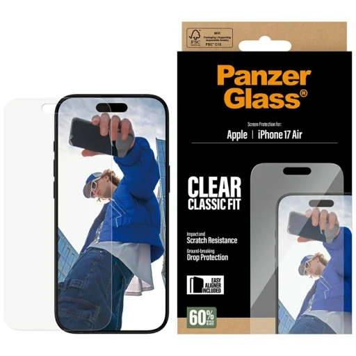  iPhone 17 Air PanzerGlass Classic Fit EasyAligner Edzett Üveg üvegfólia - 1