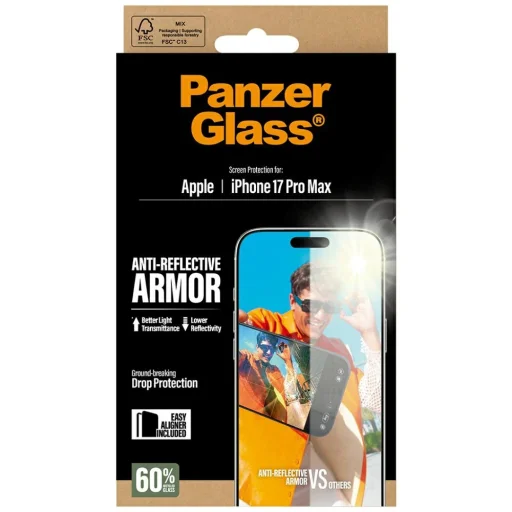  iPhone 17 Pro Max PanzerGlass Armor csillogásmentes EasyAligner edzett üvegfólia - 5