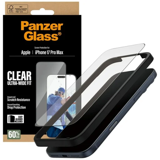  iPhone 17 Pro Max PanzerGlass Ultra-Wide Fit EasyAligner edzett üveg üvegfólia - 4